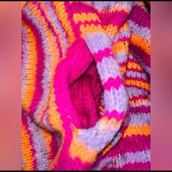 Free People Pink and Orange Knit Sweater - Picture 10 of 12